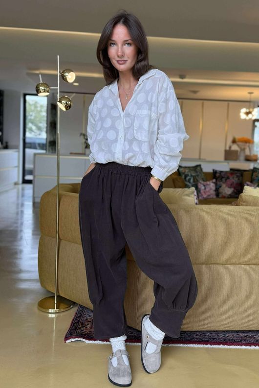 Cooper Needlecord Quirky Cocoon Pant Coffee Bean  /14 =